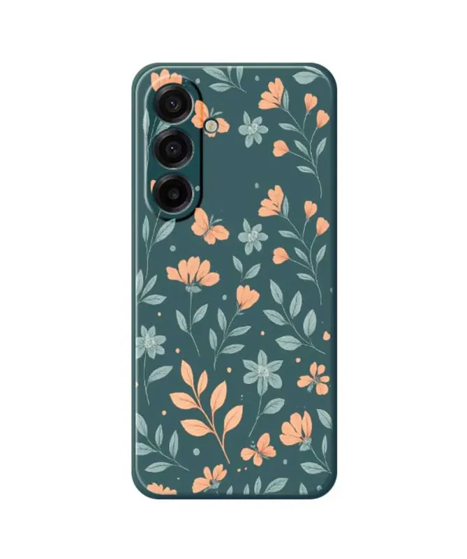 Coque Samsung Galaxy A17 5G Florale Pêche et Menthe