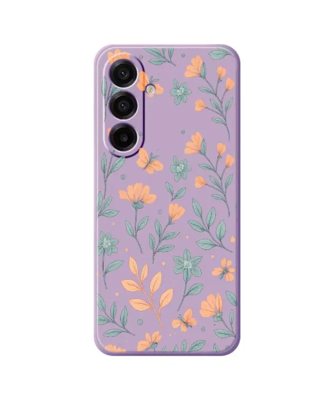 Coque Samsung Galaxy A17 5G Florale Pêche et Menthe