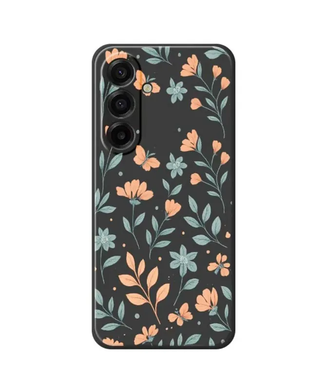 Coque Samsung Galaxy A17 5G Florale Pêche et Menthe