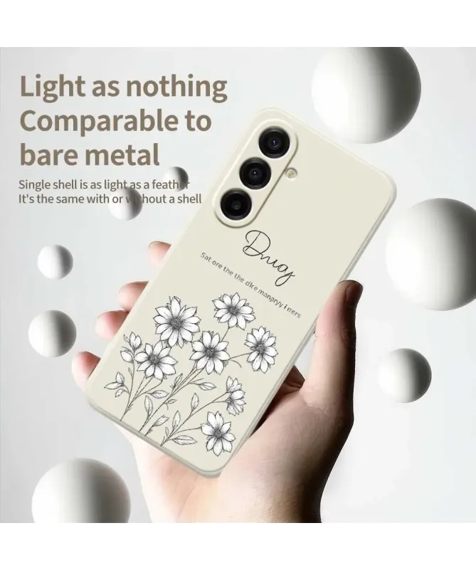 Coque Samsung Galaxy A17 5G Croquis de Fleurs Sauvages