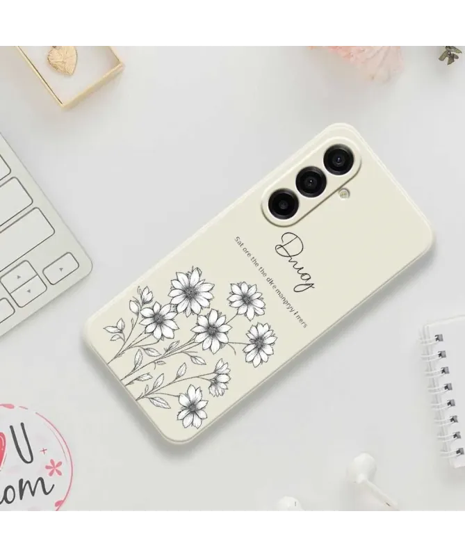 Coque Samsung Galaxy A17 5G Croquis de Fleurs Sauvages