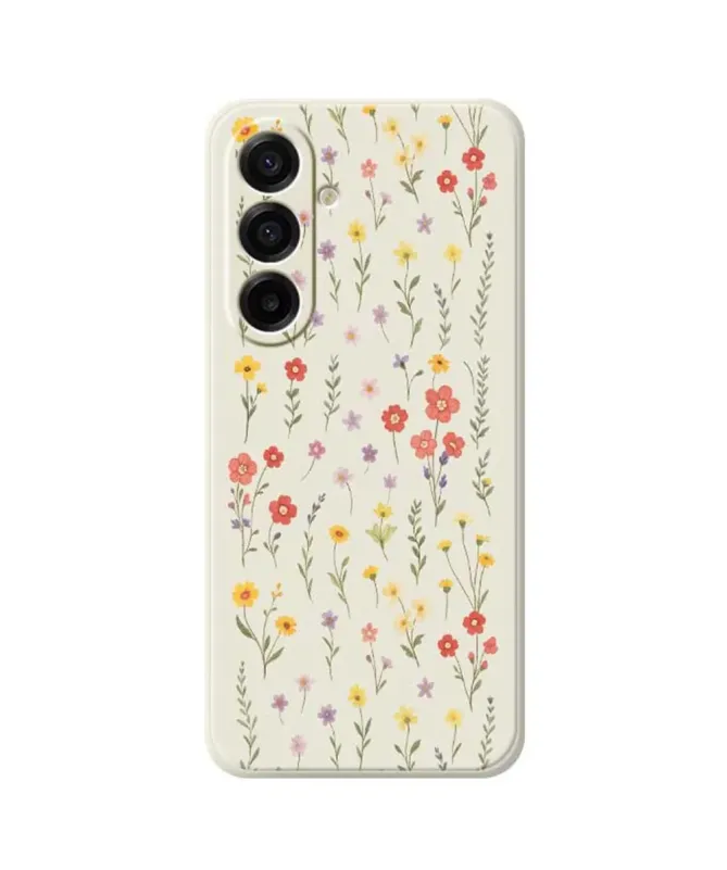 Coque Samsung Galaxy A17 5G Fleurs des Champs Beige Clair