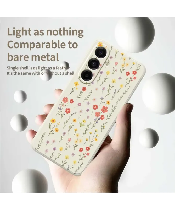 Coque Samsung Galaxy A17 5G Fleurs des Champs Beige Clair - photo 4