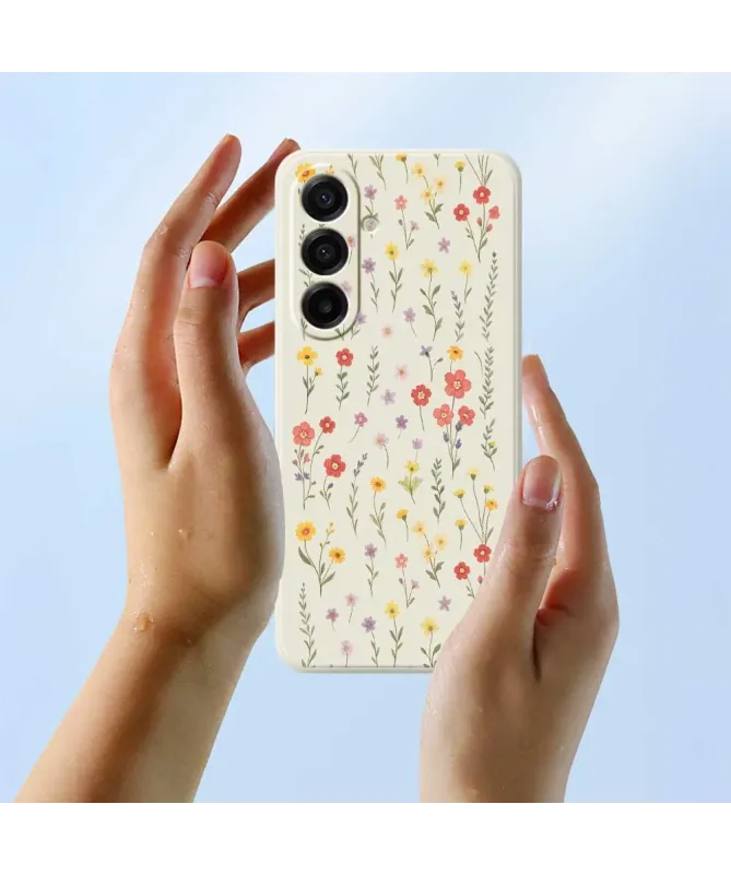 Coque Samsung Galaxy A17 5G Fleurs des Champs Beige Clair - photo 5