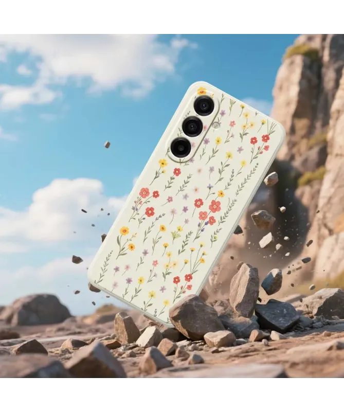 Coque Samsung Galaxy A17 5G Fleurs des Champs Beige Clair - photo 7