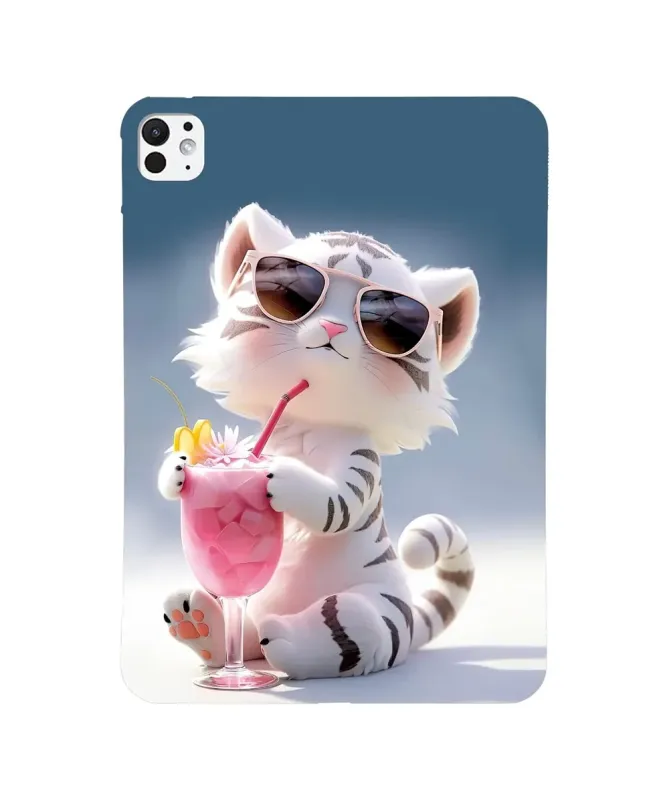 Coque Kindle Paperwhite (2024) Tigre Blanc Kawaii