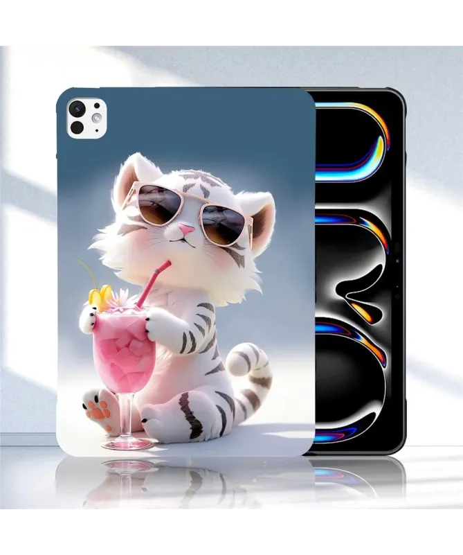 Coque Kindle Paperwhite (2024) Tigre Blanc Kawaii