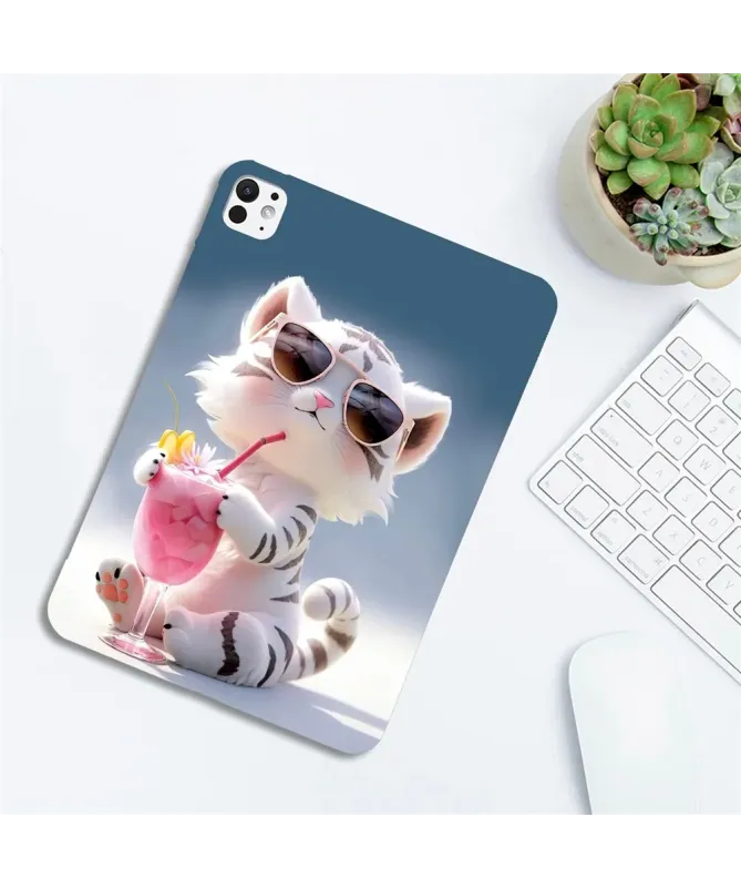 Coque Kindle Paperwhite (2024) Tigre Blanc Kawaii
