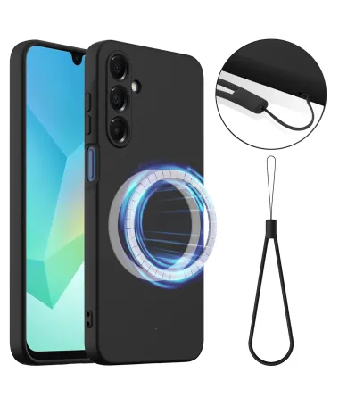 Coque Samsung Galaxy A17 5G Silicone Liquide MagSafe, Lanière