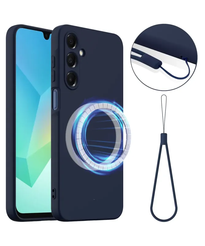 Coque Samsung Galaxy A17 5G Silicone Liquide MagSafe, Lanière