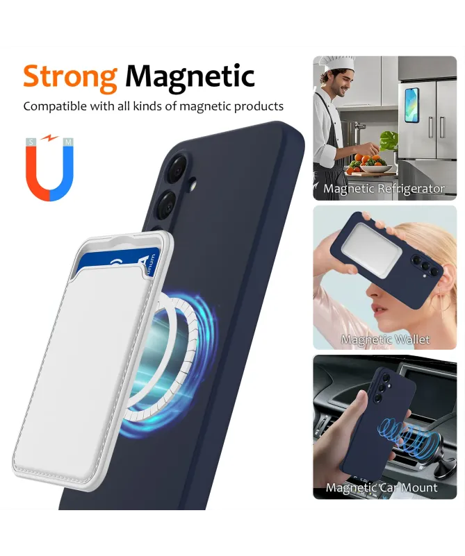 Coque Samsung Galaxy A17 5G Silicone Liquide MagSafe, Lanière