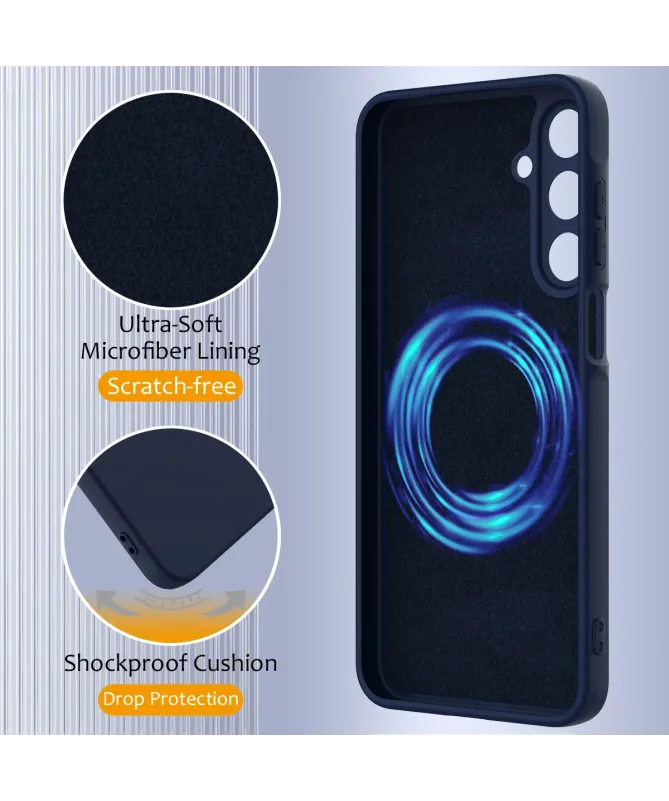 Coque Samsung Galaxy A17 5G Silicone Liquide MagSafe, Lanière