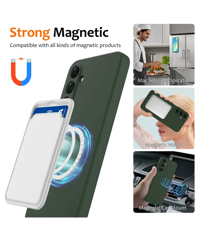 Coque Samsung Galaxy A17 5G Silicone Liquide MagSafe, Lanière