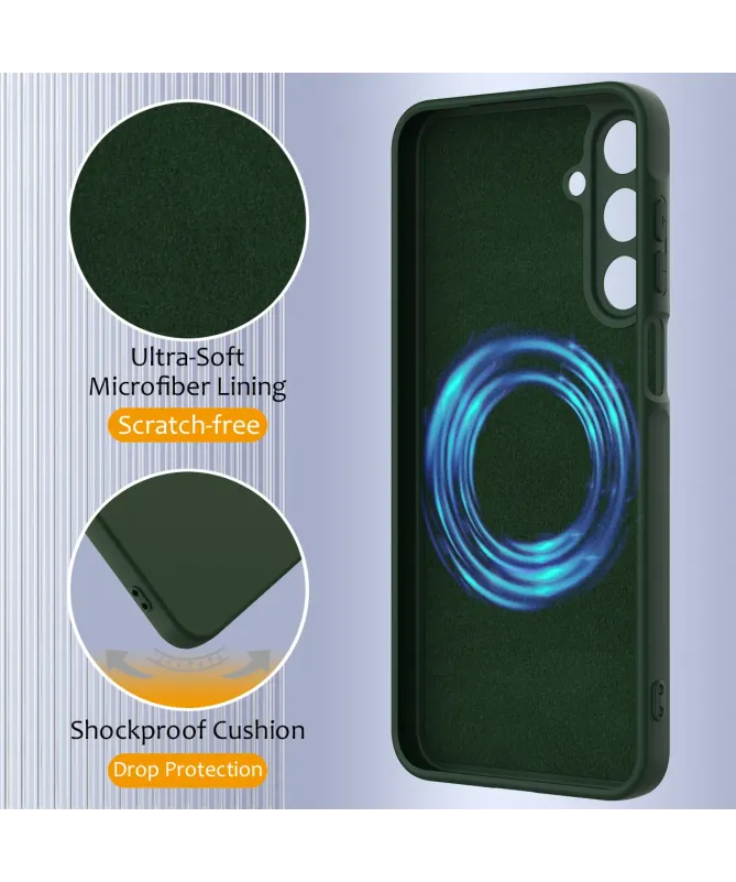 Coque Samsung Galaxy A17 5G Silicone Liquide MagSafe, Lanière