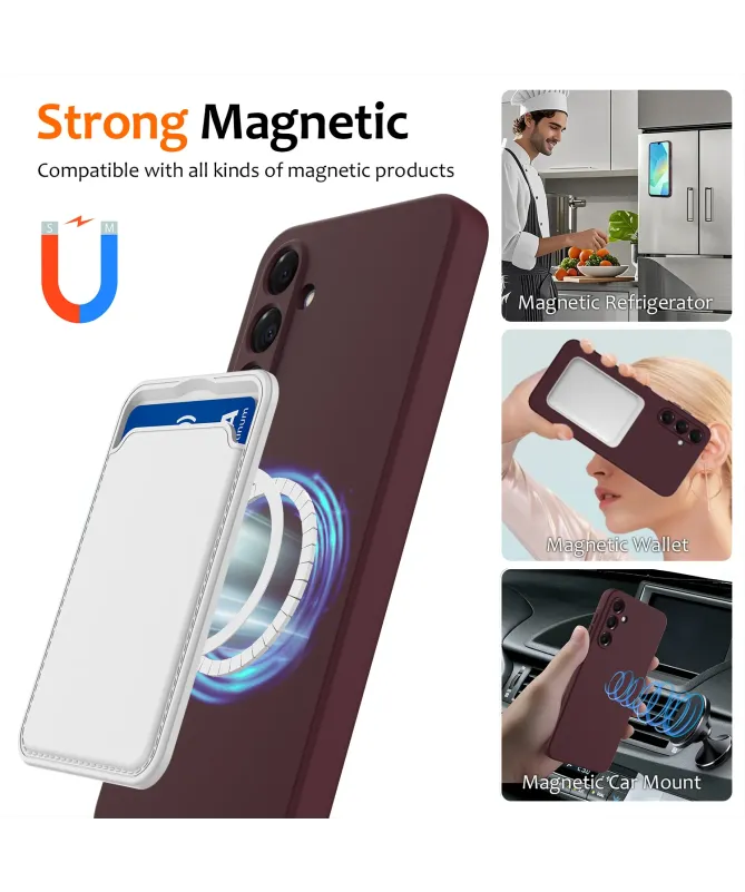 Coque Samsung Galaxy A17 5G Silicone Liquide MagSafe, Lanière