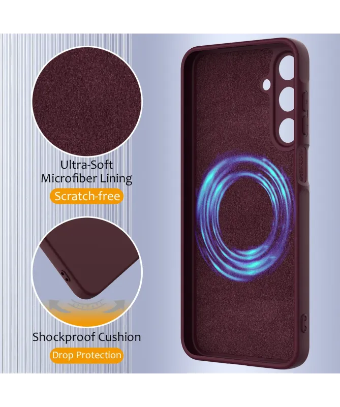 Coque Samsung Galaxy A17 5G Silicone Liquide MagSafe, Lanière