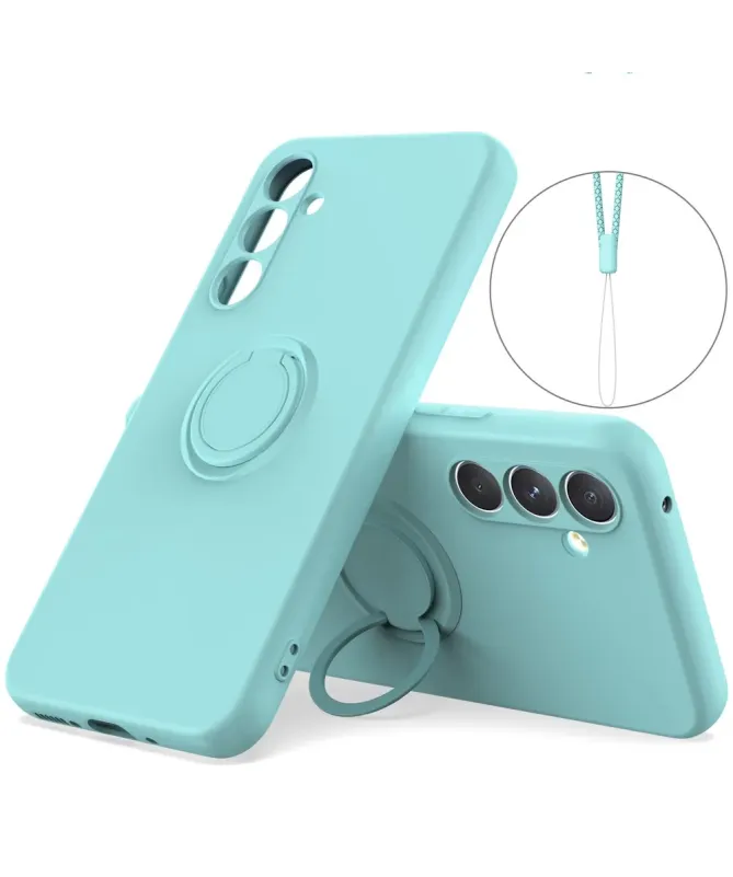 Coque Samsung Galaxy A17 5G silicone liquide avec anneau