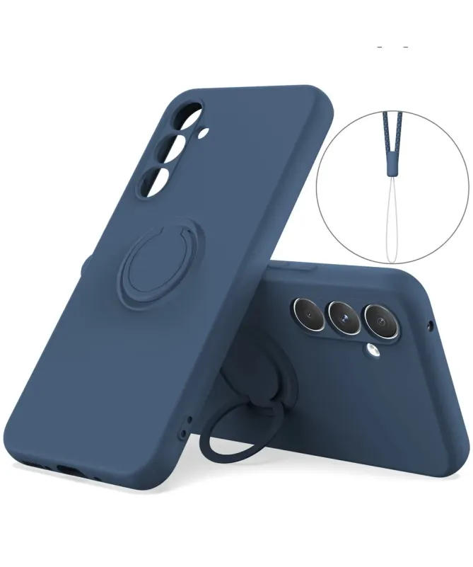 Coque Samsung Galaxy A17 5G silicone liquide avec anneau