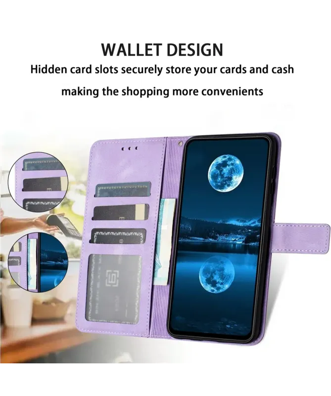 Housse Portefeuille Samsung Galaxy A17 5G Toucher Doux Violet