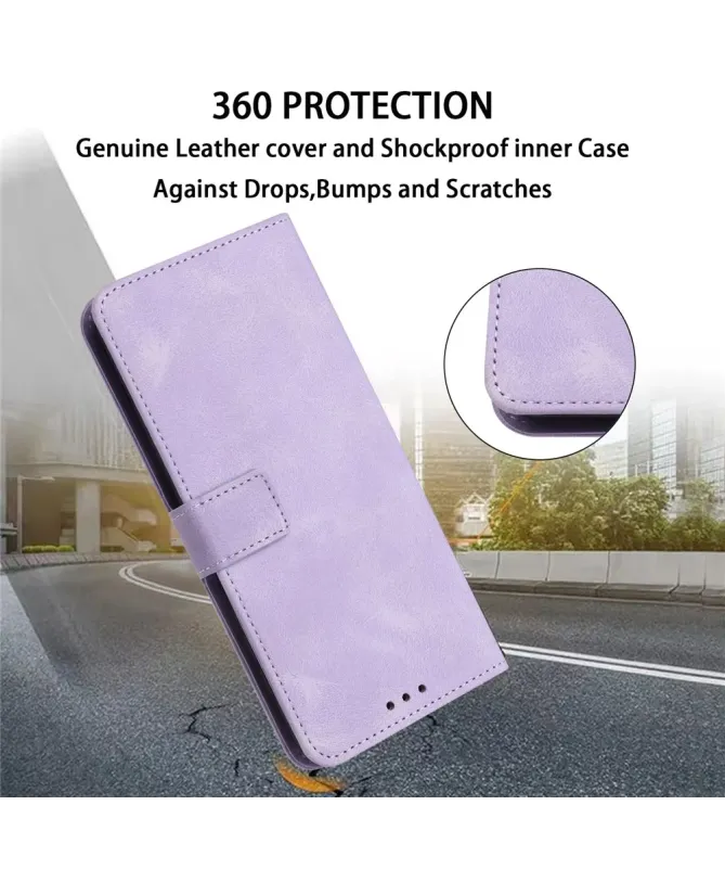 Housse Portefeuille Samsung Galaxy A17 5G Toucher Doux Violet