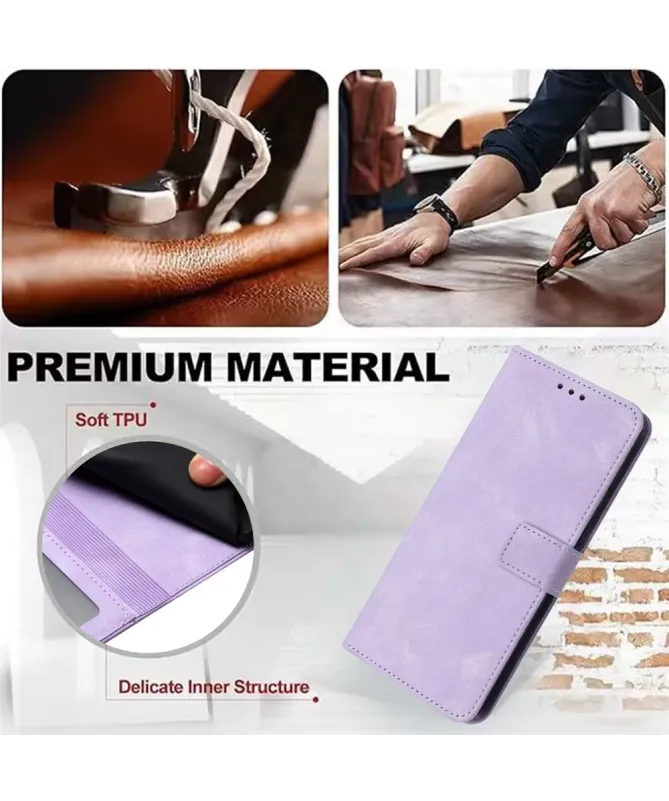 Housse Portefeuille Samsung Galaxy A17 5G Toucher Doux Violet