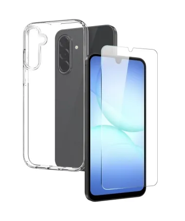Coque transparente Samsung Galaxy A17 5G avec protection d'écran en ve