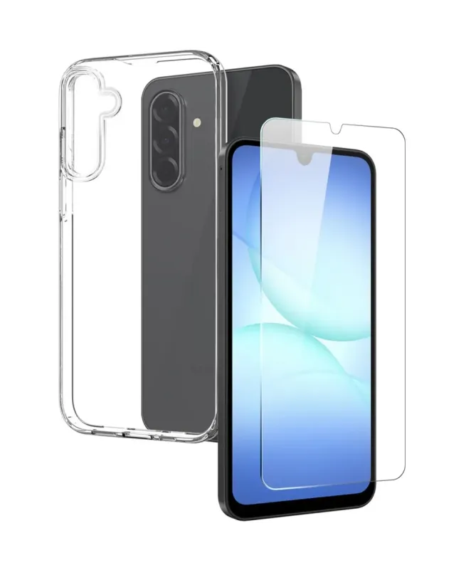 Coque transparente Samsung Galaxy A17 5G avec protection d'écran en ve