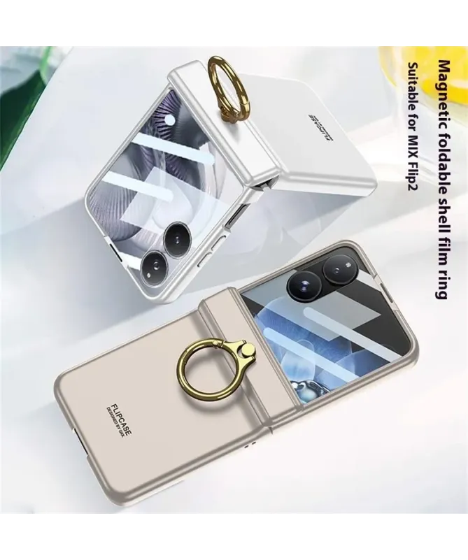 Coque Xiaomi Mix Flip 2 Anneau Support et Charnière Magnétique