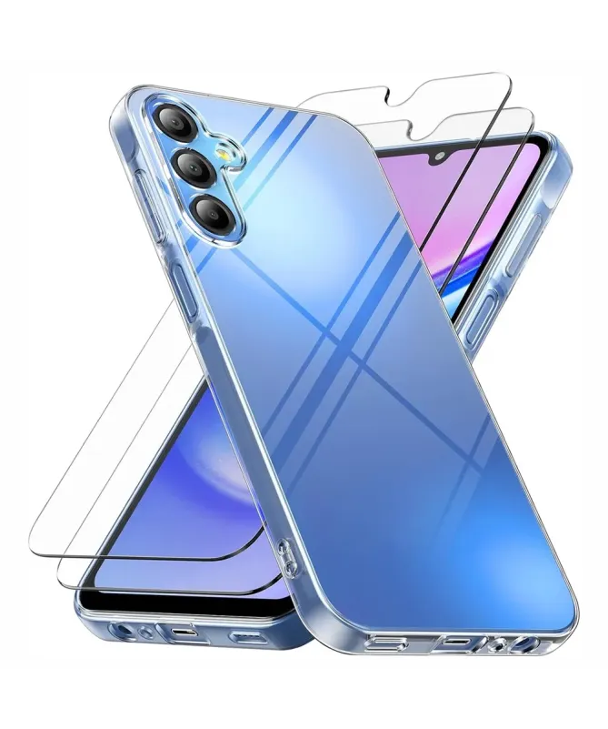 Pack Coque Transparente et 2 Verres Trempés Samsung A17 5G