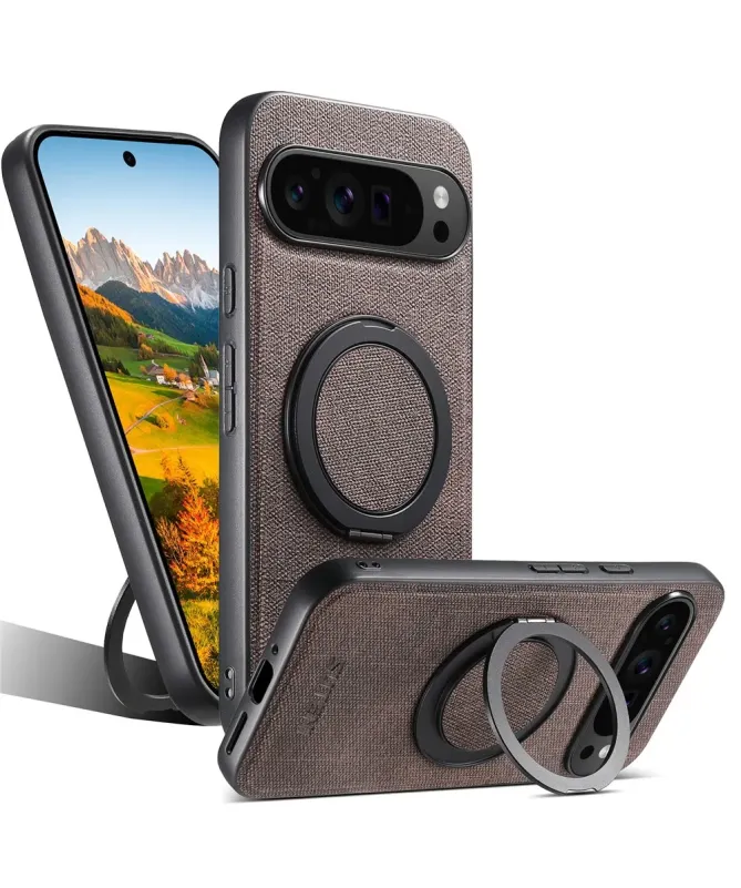 Coque Google Pixel 10 Pro XL Texture Jeans avec Anneau Magnétique