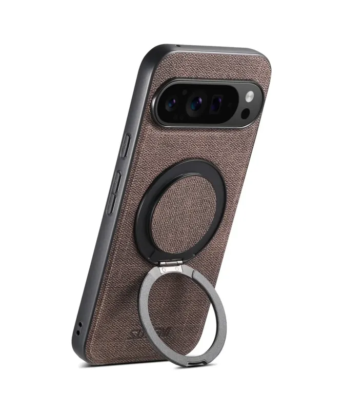 Coque Google Pixel 10 Pro XL Texture Jeans avec Anneau Magnétique
