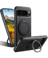 Coque Google Pixel 10 Pro XL Effet Cuir Ciré avec Anneau