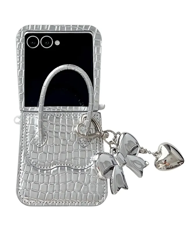 Coque Samsung Galaxy Z Flip 7 Sac à Main Croco | CHIC