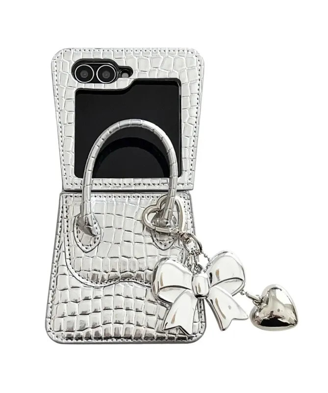 Coque Samsung Galaxy Z Flip 7 FE / Z Flip 6 Sac à Main Croco | CHIC