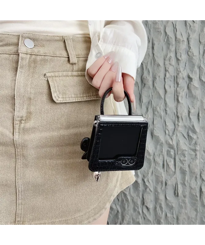 Coque Samsung Galaxy Z Flip 7 FE / Z Flip 6 Sac à Main Croco | CHIC