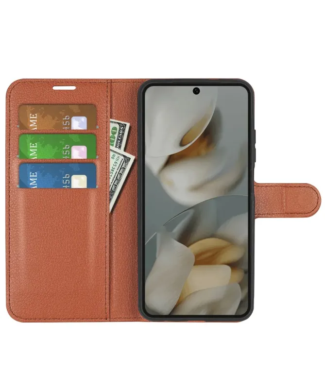 Housse Google Pixel 10 Pro XL portefeuille style cuir