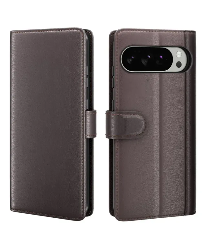 Étui Google Pixel 10 Pro XL portefeuille en cuir premium