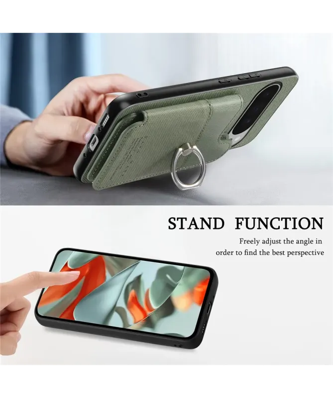 Coque Google Pixel 10 Pro XL avec Portefeuille et Anneau Anti-RFID