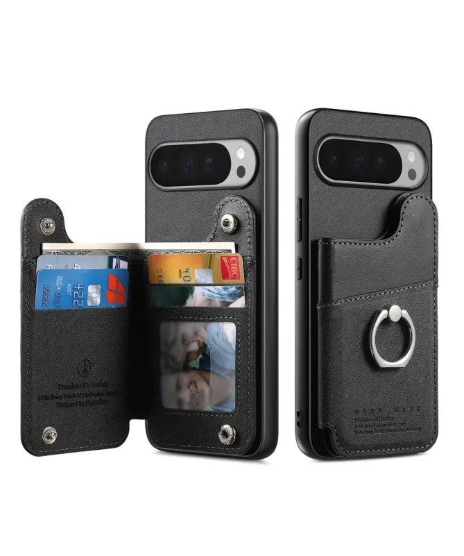 Coque Google Pixel 10 Pro XL avec Portefeuille et Anneau Anti-RFID