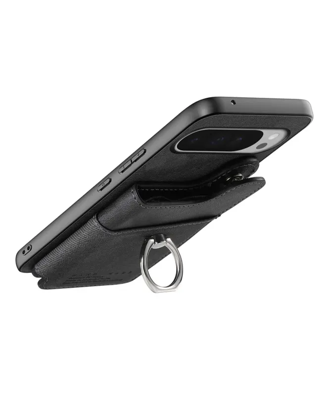 Coque Google Pixel 10 Pro XL avec Portefeuille et Anneau Anti-RFID