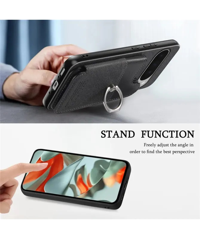 Coque Google Pixel 10 Pro XL avec Portefeuille et Anneau Anti-RFID