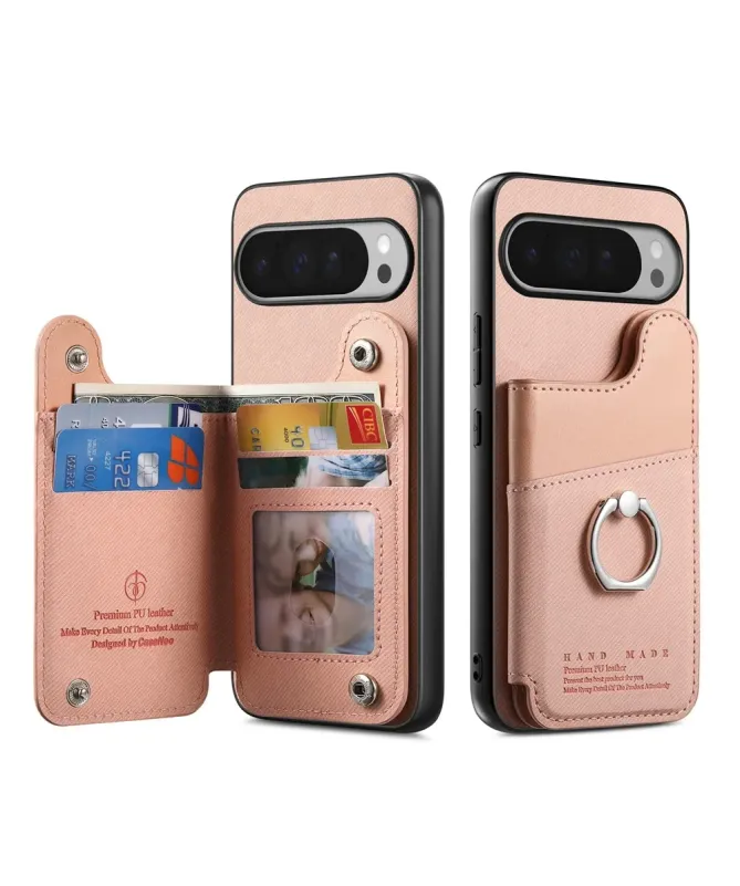Coque Google Pixel 10 Pro XL avec Portefeuille et Anneau Anti-RFID