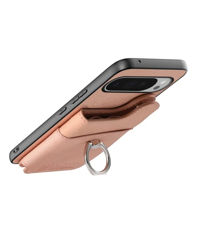 Coque Google Pixel 10 Pro XL avec Portefeuille et Anneau Anti-RFID