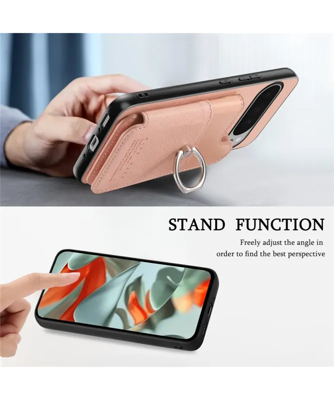 Coque Google Pixel 10 Pro XL avec Portefeuille et Anneau Anti-RFID