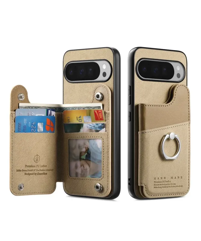 Coque Google Pixel 10 Pro XL avec Portefeuille et Anneau Anti-RFID