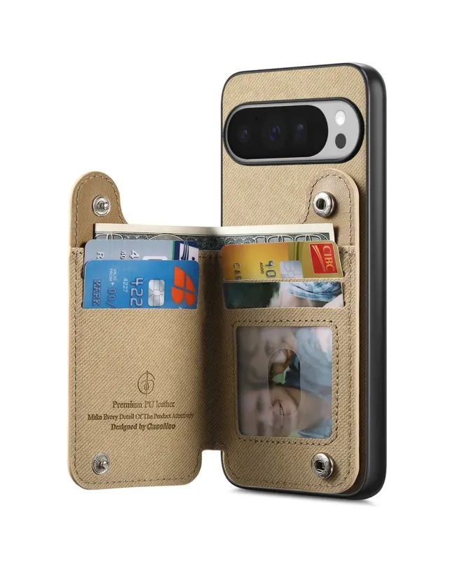 Coque Google Pixel 10 Pro XL avec Portefeuille et Anneau Anti-RFID