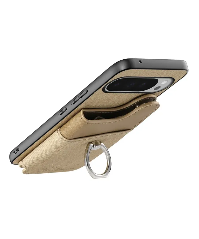 Coque Google Pixel 10 Pro XL avec Portefeuille et Anneau Anti-RFID