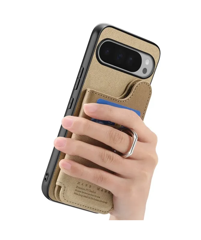 Coque Google Pixel 10 Pro XL avec Portefeuille et Anneau Anti-RFID
