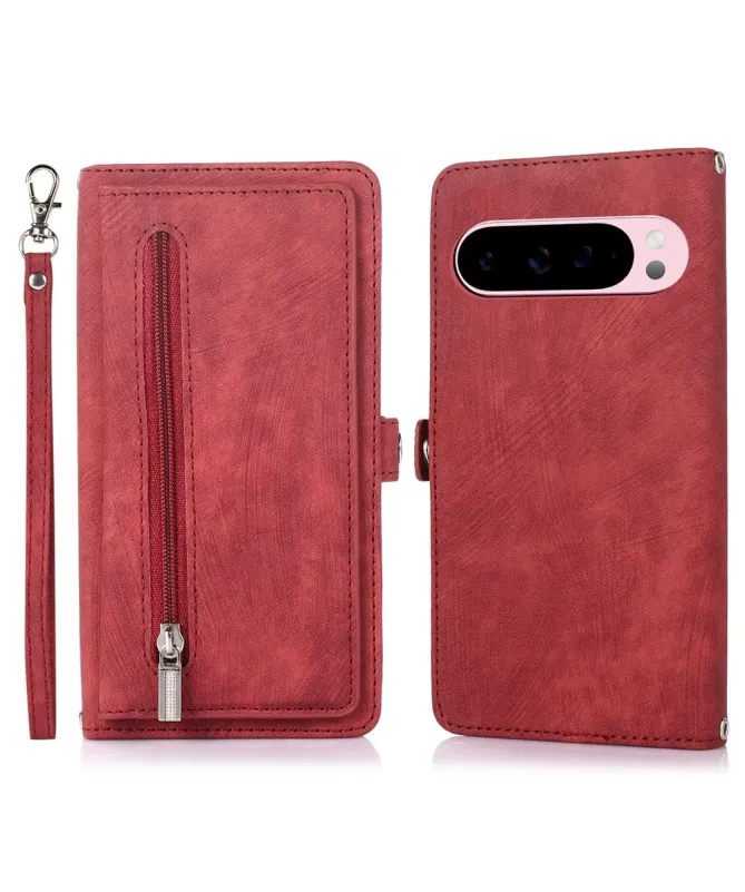 Housse Portefeuille Zippée Google Pixel 10 Pro XL avec Lanière