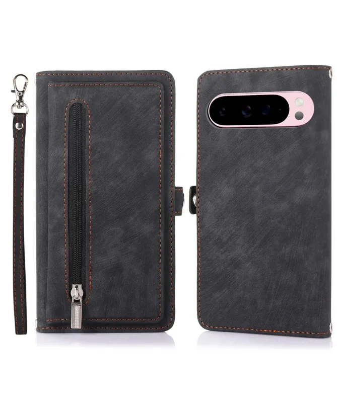 Housse Portefeuille Zippée Google Pixel 10 Pro XL avec Lanière